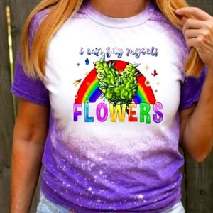 Buy myself flowers bleached tshirt